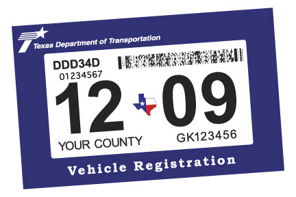 texas registration sticker