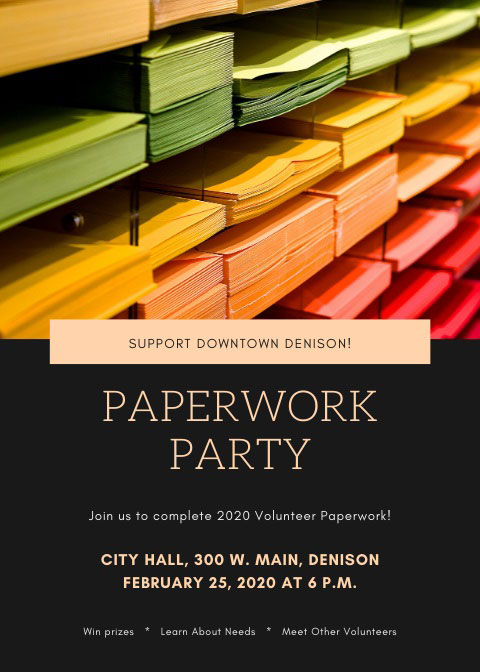 Denison Volunteer Paperwork Party North Texas E News