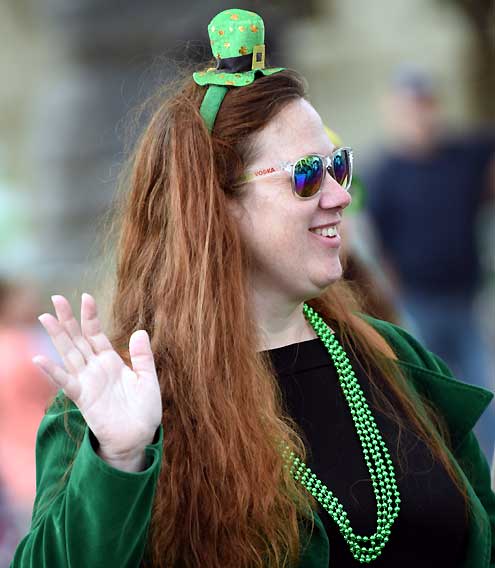 Marilyn celebrating St. Patrick's Day (I dyed her ears with green