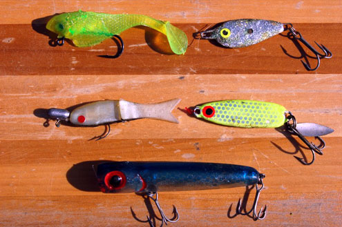 White clearance bass lures