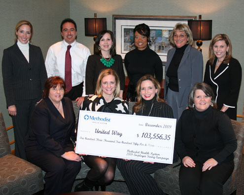 Methodist Employee Methodist Health System Employee Giving drive nets $103,556 for United ...